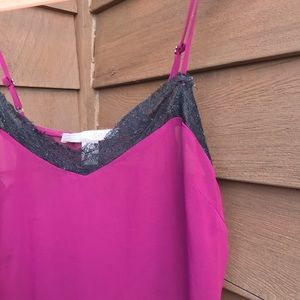 Sheer top || Pink-purple || S
